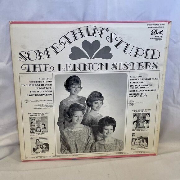 The Lennon Sisters Somethin' Stupid (Vinyl, 1967) Dot Records DLP-25797 VG LP - Picture 3 of 5